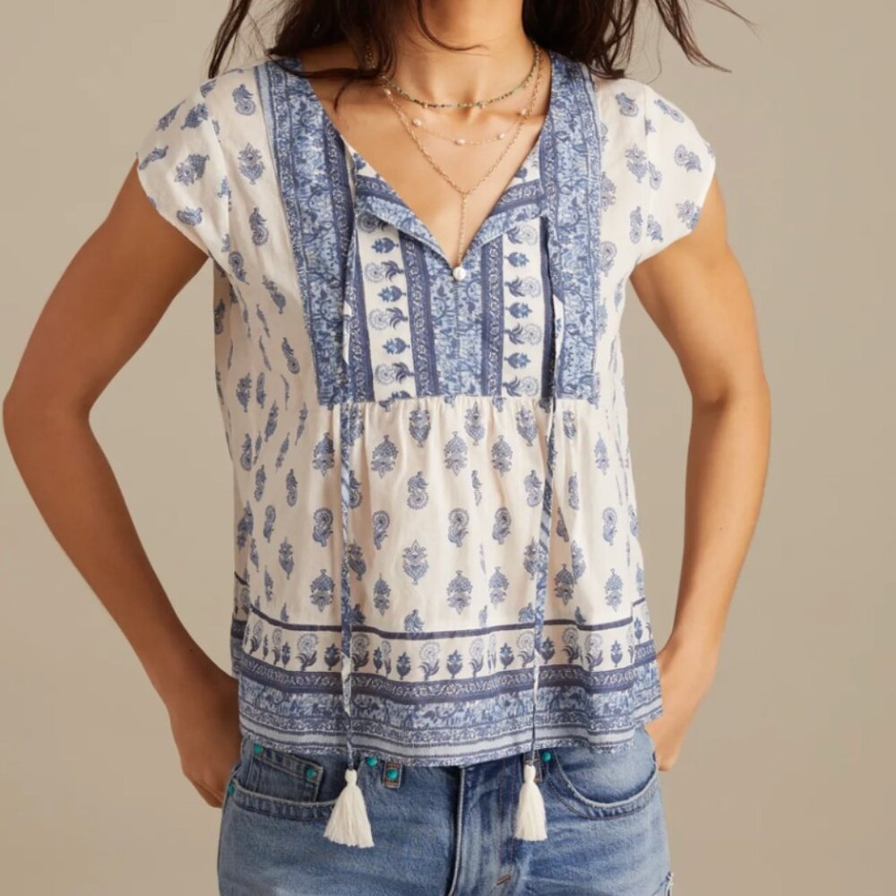 Lucky Brand Paisley Blouse